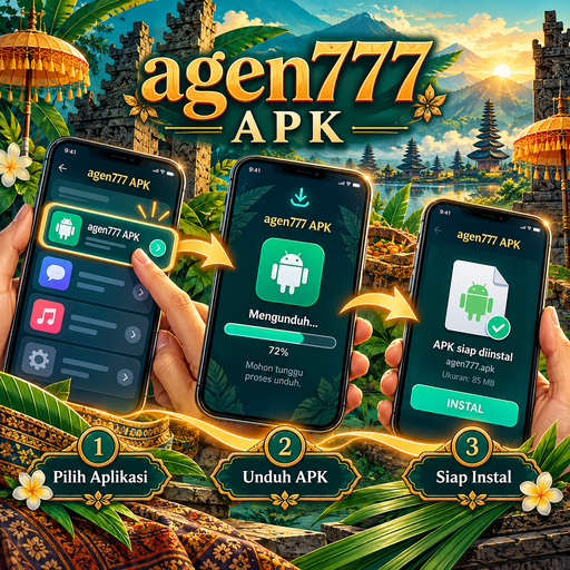 Ilustrasi panduan instalasi agen777 di Android